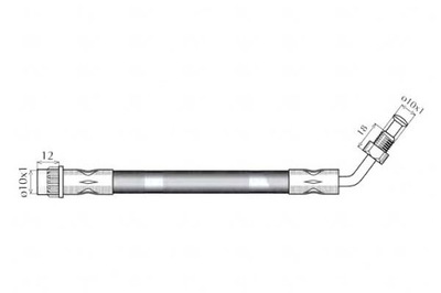 Nk шланг гальмівний elast. opel перед movano 98- фото №1