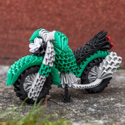 Motor origami modułowe motocykl rękodzieło prezent dekoracja dla fana