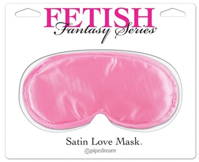 RÓŻOWA SATYNOWA MASKA NA OCZY SATIN LOVE MASK