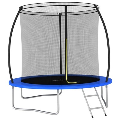 vidaXL Trampolina z akcesoriami, okrągła, 244x55 cm, 100 kg