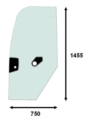СКЛО ДВЕРІ ЛІВА KUBOTA R070 R090 (OD 2019) R065 R082 R085 OEM R5631-46220 
