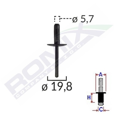 NIT ПЛАСТИКОВЫЙ POSZERZEŃ I ZAKOLI 5,7MM BMW X10SZT