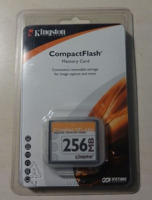 Karta CompactFlash Kingston CF Kingston 256MB NOWA