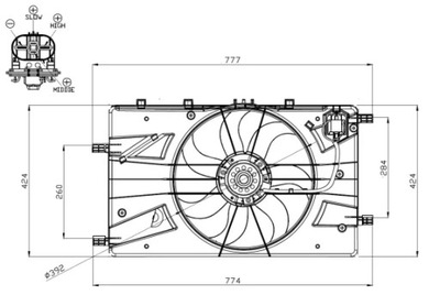 NRF 47878 WENTYLATOR, CHLODZENIE ENGINE  