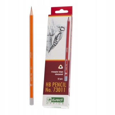 Ołówek trójkątny HB ZESTAW 12 sztuk ołówków D.RECT