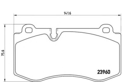 Brembo тормозные колодки тормозные mercedes w221 s-klasa 05- фото №1