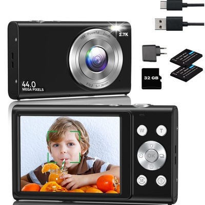 aparat cyfrowy dla dzieci full hd 44MP kamera