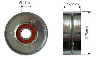 Ролик натяжителя audi a4 a6 a8 allroad 2.5tdi 1994- фото №1