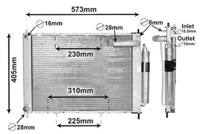 VAN MAZGAS KONDENSATORIUS KONDICIONAVIMO NISSAN MICRA C + C III MICRA III 