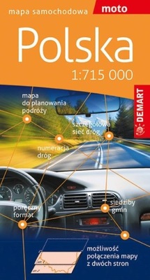 Polska - mapa samochodowa DEMART