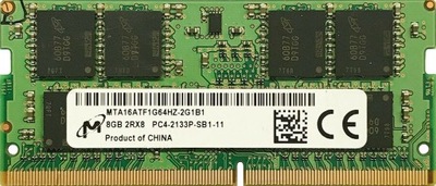 Pamięć RAM SODIMM MICRON 8GB RAM PC4-2133P-SB1-11 CL15 MTA16ATF1G64HZ-2G1B1