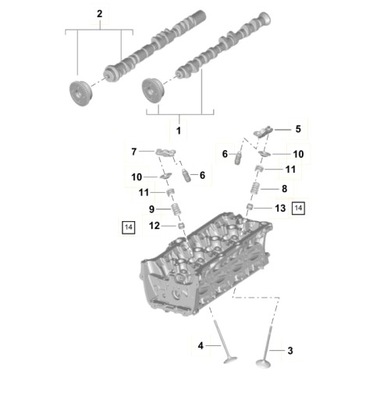 Клапан выпускной porsche macan 2.0 r4 pab109611d фото №1
