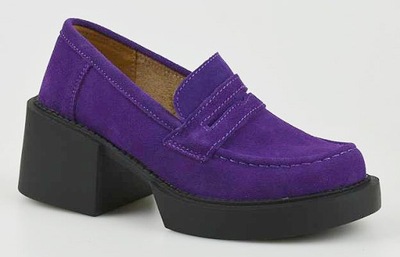 FILIPPO Loafersy Fioletowe Zamszowe 4685 r.38