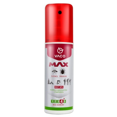 VACO MAX płyn na komary i kleszcze - DEET 30% - 80 ml
