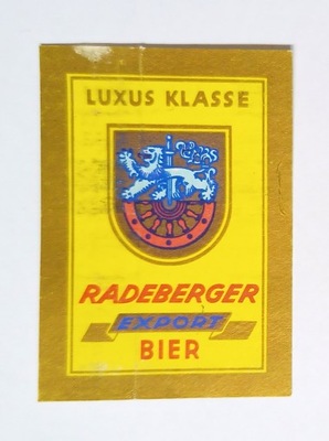 Etykieta z piwa Radeberger Luxus Klasse Bier