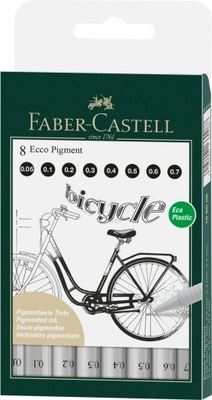 Cienkopis kreślarski Faber-Castell ( 0.05-0.7) 8 sztuk