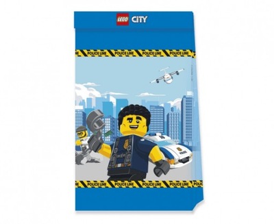 TOREBKI PAPIEROWE prezentowe klocki LEGO CITY 4szt