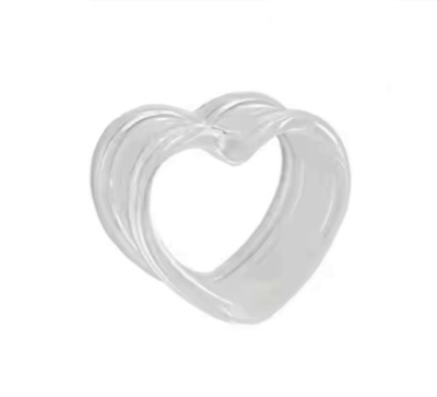 Plug tunel akryl akrylu biały serce heart siodłowy przezroczysty 12mm