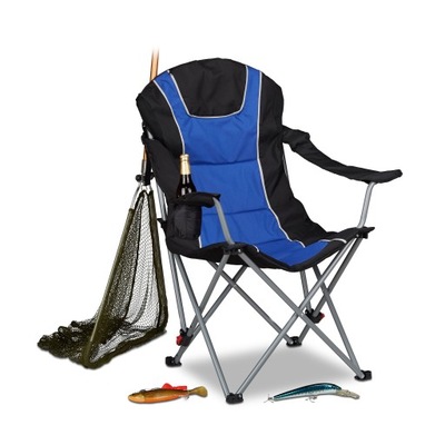 Krzesło turystyczne z oparciem Relaxdays Folding Camping Chair odcienie