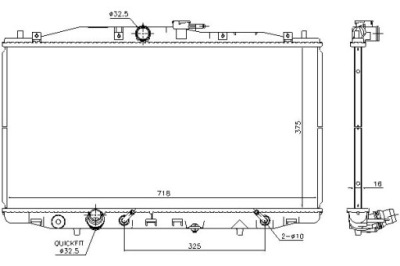 Nissens радиатор двигателя honda accord vii 2.0 02. фото №1