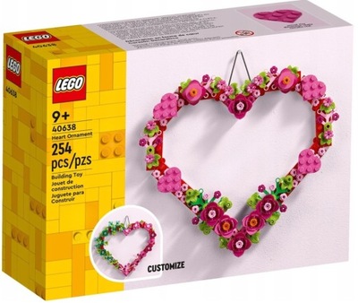 KLOCKI LEGO OKOLICZNOŚCIOWE 40638 OZDOBA W KSZTAŁCIE SERCA