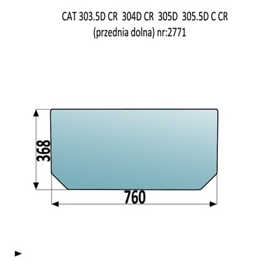 VENTANAS PARTE DELANTERA CAT 303 303.5 304 305 305.5 C / D  