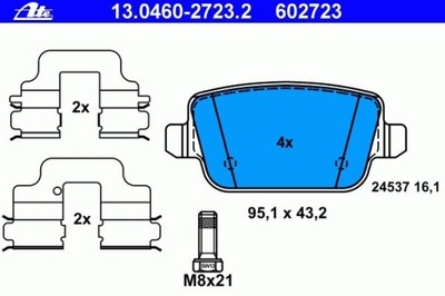 ZAPATAS DE FRENADO PARTE TRASERA FORD MONDEO IV 07-, S-MAX 07-  