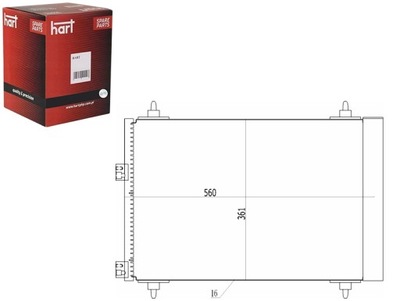 CONDENSADOR CONDENSADOR DE ACONDICIONADOR PEUGEOT 307 01- HART  