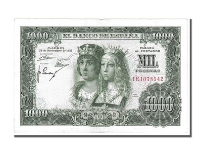 Banknot, Hiszpania, 1000 Pesetas, 1957, 1957-11-29