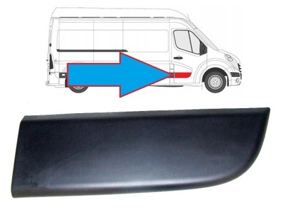 НАКЛАДКА ДВЕРЬ ПЕРЕД ПРАВОЕ RENAULT MASTER OPEL MOVANO NISSAN NV400 2010-