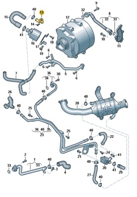 Патрубок системы охлаждение 059121132k vw оригинальный номер фото №1