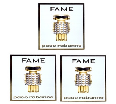 PACO RABANNE FAME WODA PERFUMOWANA 3szt PRÓBKA