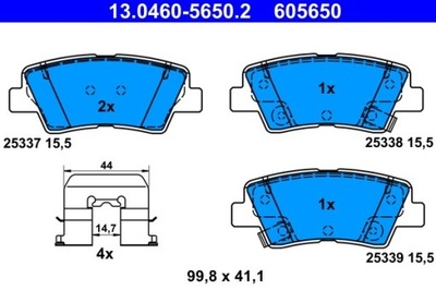 КОЛОДКИ ТОРМОЗНЫЕ KIA ЗАД CARENS/CEE'D/OPTIMA/ RIO/SOUL/SPORTAGE 11- 13.0460