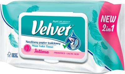 Velvet Intima papier toaletowy nawilżany 42szt