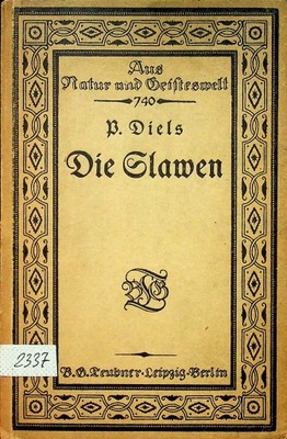 Paul Diels - Die Slawen 1920 r.