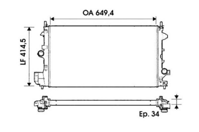 Valeo радиатор opel воды vectra c фото №1