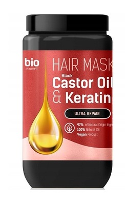 Bio Naturell Maska do włosów z olejem rycynowym keratyną 946ml
