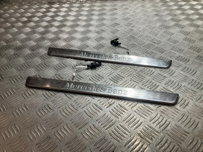 Накладки порогові led mercedes gla x156 комплект фото №1