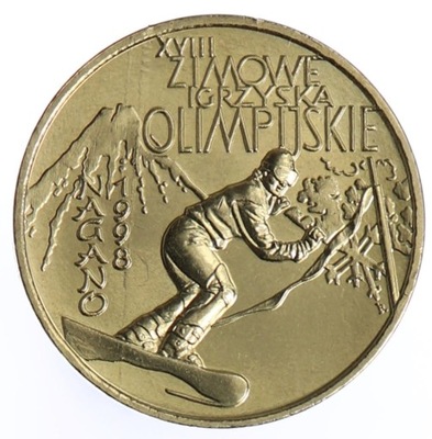 Moneta 2 zł Zimowe Igrzyska Olimpijskie w Nagano - 1998 rok