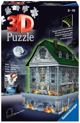 PUZZLE 3D RAVENSBURGER Nawiedzony Dom Świecący 216