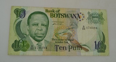 Botswana - banknot - 10 Pula