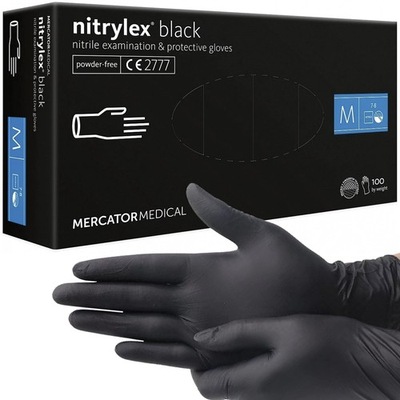 MERCATOR MEDICAL Nitrylex black 100 szt., rozmiar M, 19464