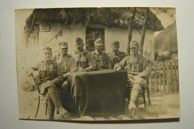 Austro-Węgry - foto oficerów na froncie - Wołyń 1916 r