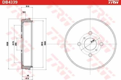 BEBEN DE FRENADO TOYOTA YARIS 01-05  