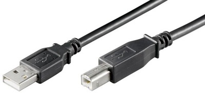 MicroConnect USB2.0 A-B M-M 0,1m CZARNY