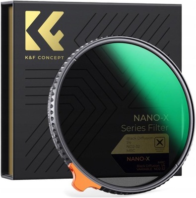 K&F Filtr dyfuzyjny Black Mist 1/4 + ND2-ND32 58mm Nano X 8k