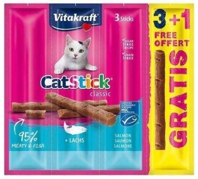 Przysmak paluszki kabanosy dla kota Vitakraft Cat Stick Łosoś 24g
