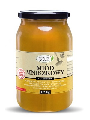 PROZDROWOTNY MIÓD MNISZKOWY 1,2KG ŚWIEŻY Z PASIEKI