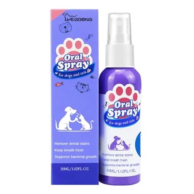 30ML PET SPRAY DOG ORAL CARE BAD BREATH TEETH CLEANING -- DESCRIBEHO~50091