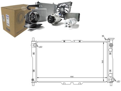 РАДИАТОР ДВИГАТЕЛЯ NISSENS 0K9A215200 OK9A215200 KA